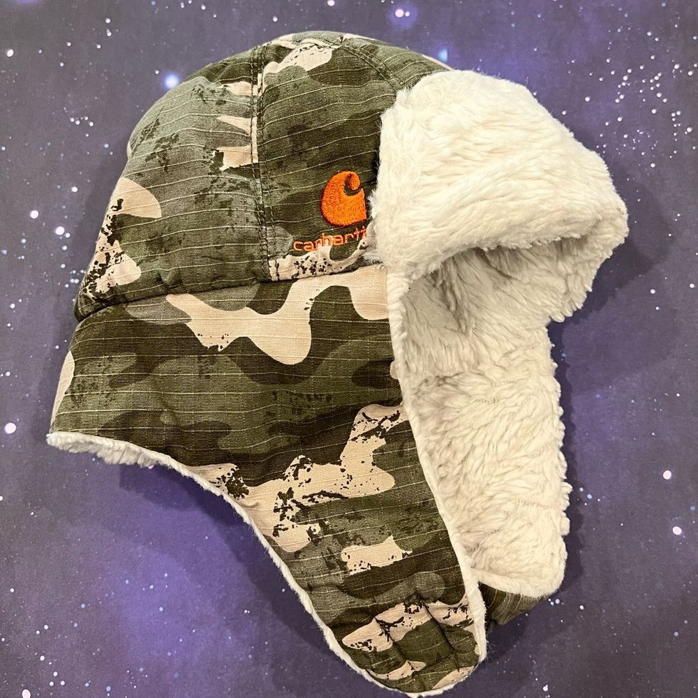 Carhartt Camouflage Bomber Hat Infant Toddler Youth Winter Ear Flaps